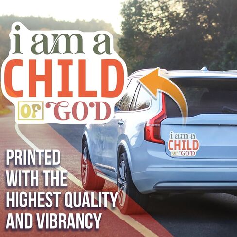 Inspirational Magnet - I Am A Child of God - Colorful Sticker - Religious Gift - Faith-Based Decor - Fridge Magnet - Encouraging Reminder - Car Magnet AAMT1220 in Saudi Arabia