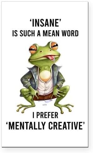 CafePress Funny Insane Frog Saying Rectangle Car Bumper Magnet in Saudi Arabia