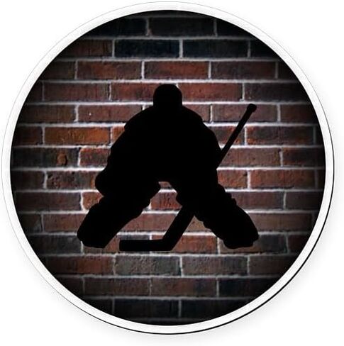 CafePress Hockey Goalie 5.5" Round Car Magnet Magnetic Bumper Display in Saudi Arabia