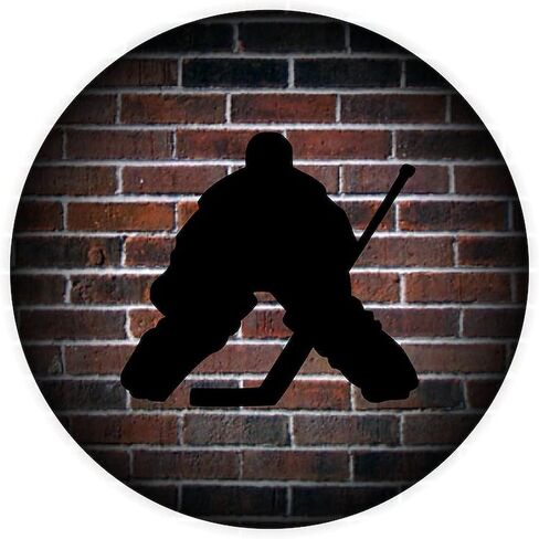 CafePress Hockey Goalie 5.5" Round Car Magnet Magnetic Bumper Display in Saudi Arabia