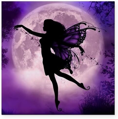 CafePress Midnight Stroll Fairy Square Car Magnet 3 X 3 مغناطيس سيارة مربع، عرض مصد مغناطيسي in Saudi Arabia