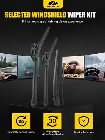 MIKKUPPA 26"+22"+13"+11"Windshield Wiper Blades - Replacement for 2011-2023 Ford Explorer - All Season Wiper Blades, (Pack of 4) in Saudi Arabia