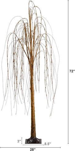 Nearly Natural 6ft. Pre-Lit Artificial Willow Tree with 160 Warm White LED Lights in Saudi Arabia