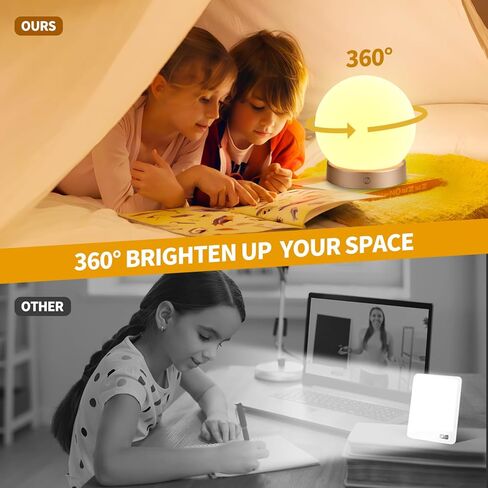 Light Therapy Lamp, Sunlight Lamp 10000 Lux with Remote Control, 3 Color Temperature & 4 Brightness Level & Timer, Daylight Lamp for Home, Office, Decoration (F9-wood grain) in Saudi Arabia