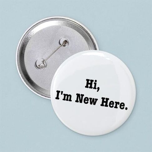 CafePress Hi, I'm New Here 2.25 Button 2.25" Round Pinback Button in Saudi Arabia