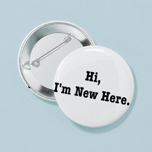 CafePress Hi, I'm New Here 2.25 Button 2.25" Round Pinback Button in Saudi Arabia