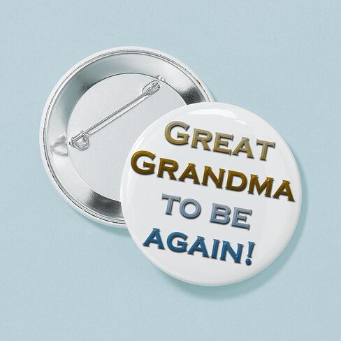 CafePress Great Grandma To Be Again Button 2.25" Round Pinback Button in Saudi Arabia