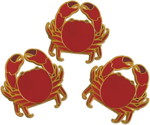 Novel Merk Crab - Ocean Creature Lover Lapel Pin, Hat Pin & Tie Tack Set with Clutch Back 3 Piece in Saudi Arabia