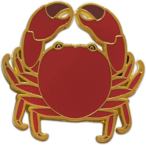 Novel Merk Crab - Ocean Creature Lover Lapel Pin, Hat Pin & Tie Tack Set with Clutch Back 3 Piece in Saudi Arabia