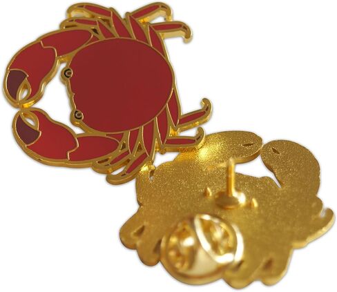 Novel Merk Crab - Ocean Creature Lover Lapel Pin, Hat Pin & Tie Tack Set with Clutch Back 3 Piece in Saudi Arabia