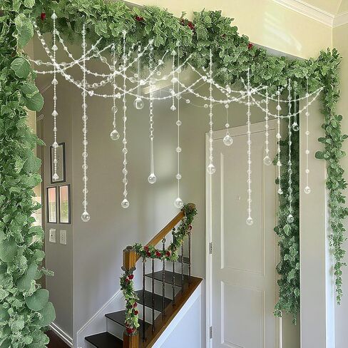Soulchen 24 Pcs 20 Inch Wedding Icicle Ornament Set Clear Acrylic Extra Large Hanging Crystal Icicle Drop Ornaments for Wedding Party Decor in Saudi Arabia