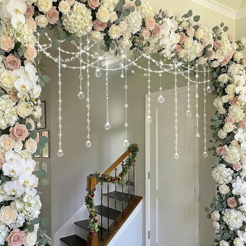 Soulchen 24 Pcs 20 Inch Wedding Icicle Ornament Set Clear Acrylic Extra Large Hanging Crystal Icicle Drop Ornaments for Wedding Party Decor in Saudi Arabia