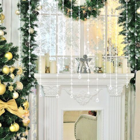 Soulchen 24 Pcs 20 Inch Wedding Icicle Ornament Set Clear Acrylic Extra Large Hanging Crystal Icicle Drop Ornaments for Wedding Party Decor in Saudi Arabia