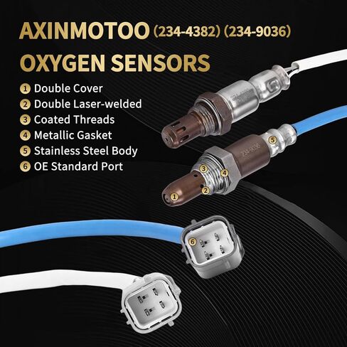 O2 Oxygen Sensor 2PCS Upstream Downstream 234-9036 234-4382 Replacement for Nissan for Altima 2010-2013, Rogue 2010 2011 2012 L4 2.5L 22693ZX70A 226A4JA00A in Kuwait