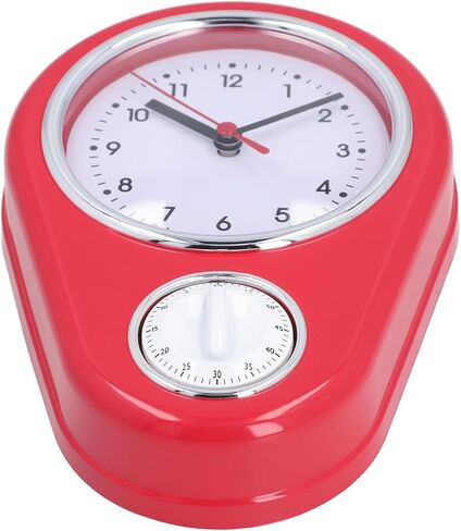 Tyenaza 9 Inch Retro Kitchen Timer Wall Clock, Multifunction Innovative Precise Time Silent Operation Quartz Clock for Home Kitchen (White) in Saudi Arabia