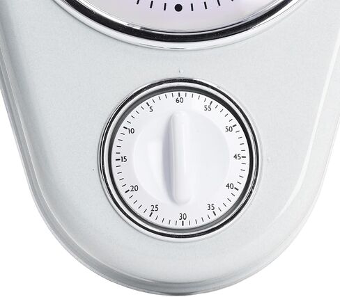 Tyenaza 9 Inch Retro Kitchen Timer Wall Clock, Multifunction Innovative Precise Time Silent Operation Quartz Clock for Home Kitchen (White) in Saudi Arabia