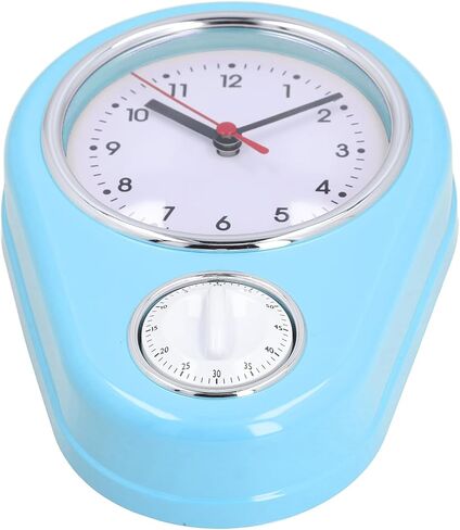 Tyenaza 9 Inch Retro Kitchen Timer Wall Clock, Multifunction Innovative Precise Time Silent Operation Quartz Clock for Home Kitchen (White) in Saudi Arabia