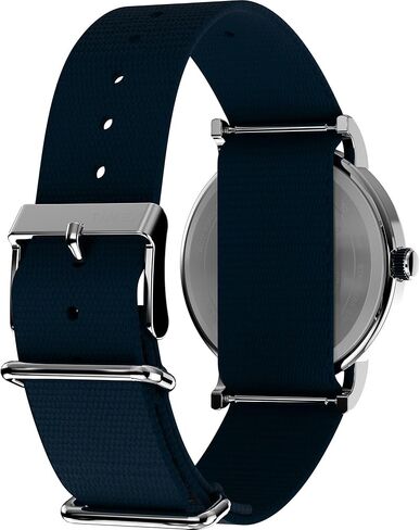 Timex Men's Peanuts Weekender Baseball 38mm Watch - Blue Slip-Thru Single Layer White Dial Silver-Tone Case in Saudi Arabia