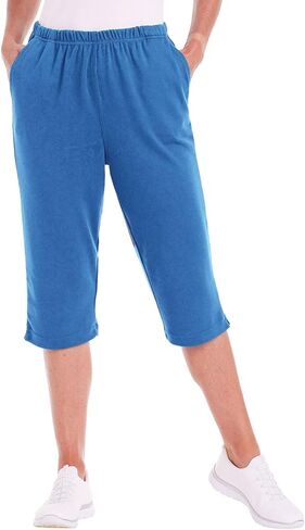 CATALOG CLASSICS Womens Capri Pants with Pockets Elastic Waist Pants for Women in Saudi Arabia