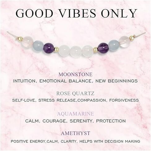 HEEYA Healthy Pregnancy Gifts Natural Stone Bracelets for Pregnant Women,Protection Bracelet,Good Vibes Bracelet for Women,Expecting Mom,Mummy to Be Birthday Christmas Jewelry in Saudi Arabia