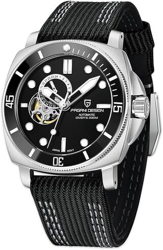 Pagani Design 1736 Automatic Tourbillon Mechanical Watch Japan NH39 Sapphire Glass Leather Strap 200 Meter Diver's Watch Sporty Men's Watch in Kuwait