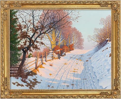 16x20 Vintage Gold Ornate Canvas Frame for Oil Diamond Paintings Art Prints, No Glass & Back, Classical Embossed Plein Air Frames for Floral Flower Abstract Landscape Portrait Classroom Artwork in Kuwait