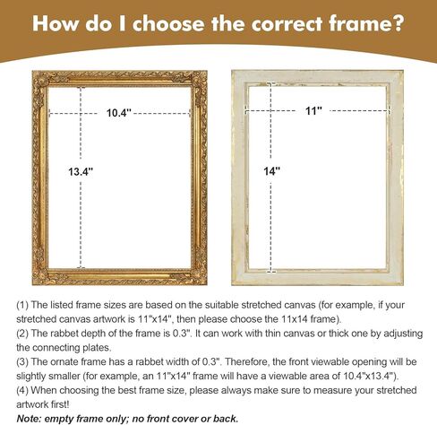 16x20 Vintage Gold Ornate Canvas Frame for Oil Diamond Paintings Art Prints, No Glass & Back, Classical Embossed Plein Air Frames for Floral Flower Abstract Landscape Portrait Classroom Artwork in Kuwait