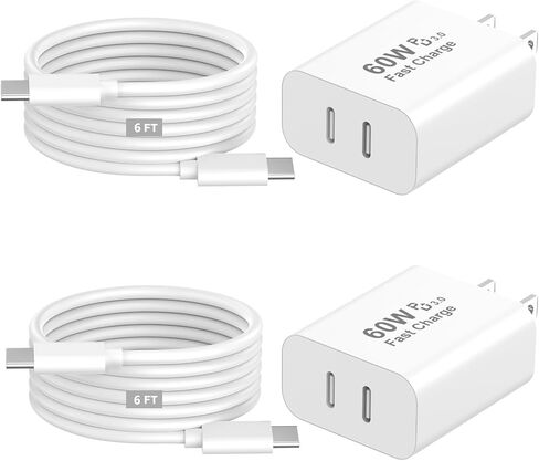 iPhone 16 Pro Max Charger Fast Charging, [Apple MFi Certified] USB C to USB C Charging Cable 6FT with 20W Type C Fast Wall Charger Block Compatible for iPhone 16/16 Pro Max/16 Pro/16 Plus/15 iPad in Kuwait