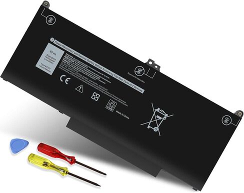 بطارية MXV9V لسلسلة Dell Latitude 5300 5310 7300 7400 E5300 E5310 E7300 E7400، Latitude 5300 5310 2 في 1، لـ Dell inspiron 7300/7306 2 في 1 سلسلة سوداء P96G P97G P99G P100G 5VC2M 829MX 7.6 فولت 60 وات في الساعة in Kuwait