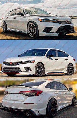 JDM 3D Wavy Smoke Tinted Window Visor Rain Guard Deflector Compatible with 2022 2023 2024 Honda Civic 4 Door Sedan in Saudi Arabia
