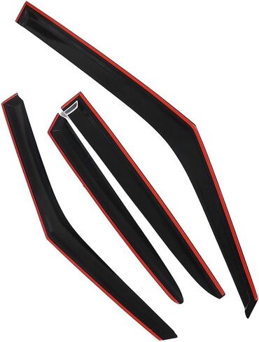 Window Visors Rain Guards Deflectors - 4-Pack Side Window Deflector Vent Shade for Car Windows Tape-On Outside Mount Acrylic Sun Rain Guard Replacement for Veloster 2011-2017 in Saudi Arabia