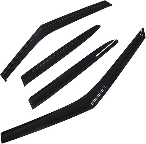 Window Visors Rain Guards Deflectors - 4-Pack Side Window Deflector Vent Shade for Car Windows Tape-On Outside Mount Acrylic Sun Rain Guard Replacement for Veloster 2011-2017 in Saudi Arabia