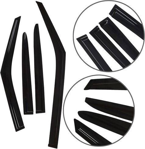 Window Visors Rain Guards Deflectors - 4-Pack Side Window Deflector Vent Shade for Car Windows Tape-On Outside Mount Acrylic Sun Rain Guard Replacement for Veloster 2011-2017 in Saudi Arabia