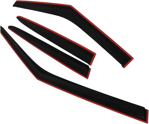 Window Visors Rain Guards Deflectors - 4-Pack Side Window Deflector Vent Shade for Car Windows Tape-On Outside Mount Acrylic Sun Rain Guard Replacement for Veloster 2011-2017 in Saudi Arabia