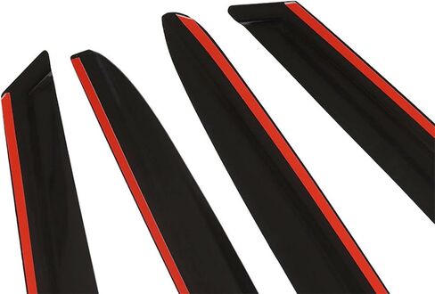 Window Visors Rain Guards Deflectors - 4-Pack Side Window Deflector Vent Shade for Car Windows Tape-On Outside Mount Acrylic Sun Rain Guard Replacement for Veloster 2011-2017 in Saudi Arabia