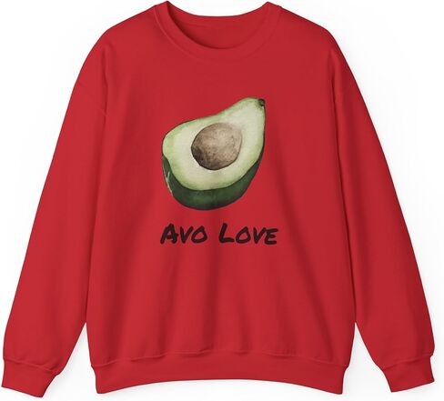 Avo Love Avocado Crewneck Sweatshirt Veggie Vegetable Lover Vegan Gift Watercolor Art in Saudi Arabia