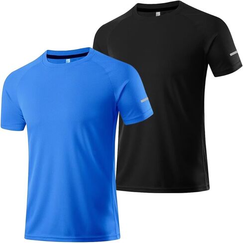 Men's Short Sleeve Quick Dry Sports Fitness Basketball Training Short Sleeve Fishing Running Loose T Shirt in Saudi Arabia
