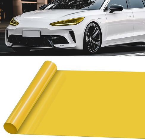 Tail Light Tint Self Adhesive Taillight Tint for Car Fog Light Rear Lamp Tail Light Car Sticker UV Protection Film Colorful (Deep Black) in Saudi Arabia