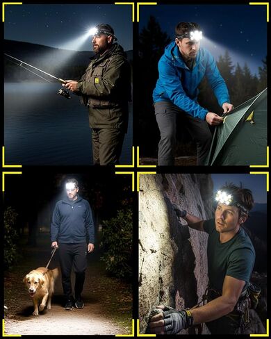 مصباح أمامي Victoper قابل لإعادة الشحن، 22000 لومن ساطع 10 مصابيح LED للرأس، 8+2 أوضاع إضاءة للرأس مع ضوء أحمر للبالغين، مصباح يدوي للرأس مقاوم للماء للجري في الهواء الطلق، والصيد، والتخييم، والمشي لمسافات طويلة in Kuwait