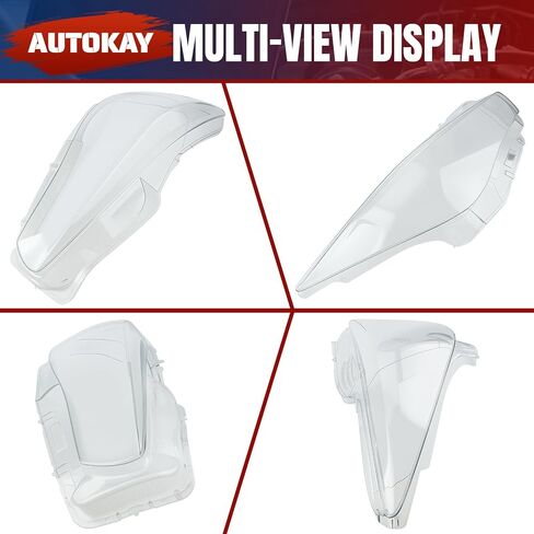 AUTOKAY Pair Left + Right Front Headlight Headlamp Lens Cover Fits for Infiniti Q50 2014-2021 in Saudi Arabia