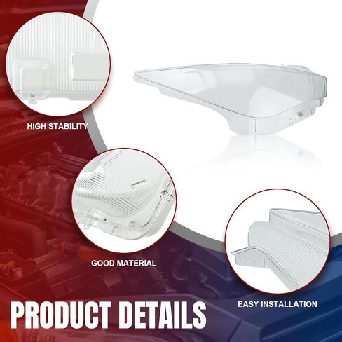 AUTOKAY Pair Left + Right Front Headlight Headlamp Lens Cover Fits for Infiniti Q50 2014-2021 in Saudi Arabia