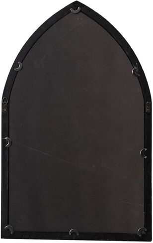 Vintage Cathedral Mirror 20 X 32 Inch, Hanging Farmhouse Black Arched Window Mirrors for Wall Decor, Wood Frame Gothic Windowpane Mirrors for Living Room Hallway Bedroom Halloween in Saudi Arabia