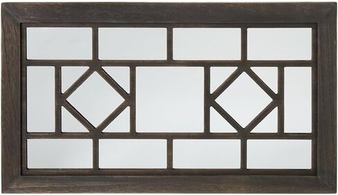 مرآة خشبية مزخرفة من مجموعة ليكسايد - أسود in Kuwait