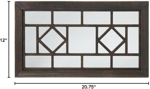 مرآة خشبية مزخرفة من مجموعة ليكسايد - أسود in Kuwait