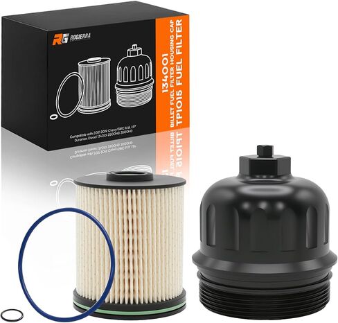 134001 Billet Fuel Filter Housing Cap and TP1015 fuel filter for Chevy/GMC 2017-2024 6.6L L5P Duramax Diesel 2500HD 3500HD in Saudi Arabia