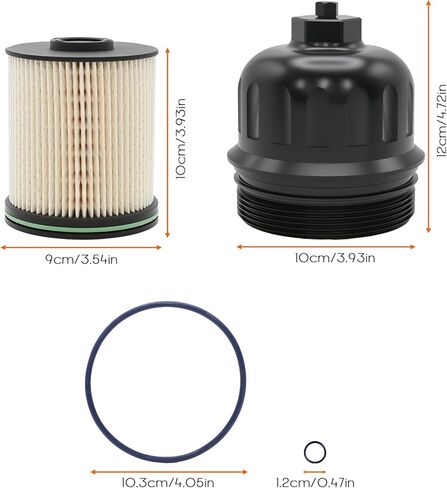 134001 Billet Fuel Filter Housing Cap and TP1015 fuel filter for Chevy/GMC 2017-2024 6.6L L5P Duramax Diesel 2500HD 3500HD in Saudi Arabia