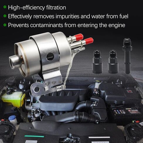 58 PSI Fuel Filter Regulator w/AN-6 3/8'' 5/16'' EFI Inlet Outlet Return Fuel Rail Adpater for LS Swap EFI Conversion Fit for Chevrolet Corvette C5 1999-2004 Replace 19239926 10299146 GF822 G11290 in Kuwait