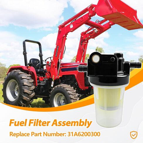 مجموعة فلتر الوقود 31A6200300 مناسبة لجرار ماهيندرا 1526 1626 2415 2516 3016 Max 22 24 25 26 26XL 26XLT 28XL Gear & HST Models، فلتر نظام وقود المحرك Assy in Kuwait