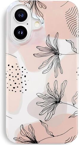 J.west Compatible with iPhone 16 Case,Luxury Sparkle Translucent Clear Vintage Leopard Print Soft Silicone Cover for Girls Women Protective Phone Case for iPhone 16 6.1 inch Cheetah in Kuwait