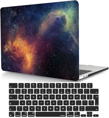 حافظة متوافقة مع ماك بوك برو 16 بوصة إصدار 2021 A2485 M1 Pro/ M1 Max مع معرف اللمس، غطاء حماية من البلاستيك الصلب وغطاء لوحة المفاتيح لجهاز ماك بوك برو 16 بوصة - سماء مرصعة بالنجوم in Kuwait